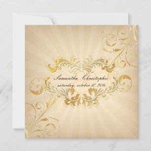 Invitation PixDezines Filigree+Gold+Vintage