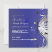 Invitation PixDezines Filigree+tourbillons/argent+bleu (Dos)