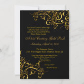 Invitation PixDezines FILIGREE TOURBILLONS / FAUX OR (Dos)