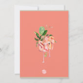Invitation PixDezines Flamants roses Tropical Rose do-it-your (Dos)