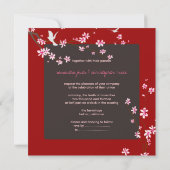 Invitation PixDezines Fleur de cerisier/do-it-yourself couleu (Dos)