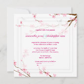 Invitation PixDezines Fleur de cerisiers/arrière - plan do-it (Dos)