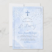 Invitation PixDezines Fleur de maïs Balisage de marbre bleu (Devant)