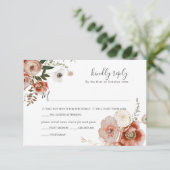 Invitation PixDezines Fleurs d'aquarelle d'automne Marsala RS (Debout devant)