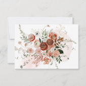 Invitation PixDezines Fleurs d'aquarelle d'automne Marsala RS (Dos)