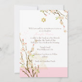 Invitation PixDezines fleurs de cerisiers roses/Bat mitzvah (Dos)