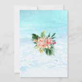 Invitation PixDezines Fleurs tropicales+Plage Quinceanera (Dos)