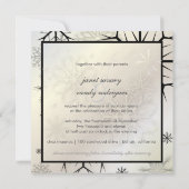 Invitation PixDezines FLOCONS NOIRS/MARIAGE D'HIVER (Dos)