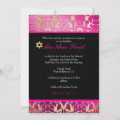 Invitation PixDezines Flora Damask, Bat mitzvah (Dos)