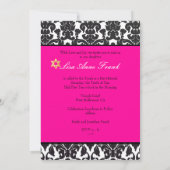 Invitation PixDezines Flora Damask, couleur Bat mitzvah/DO-IT (Dos)