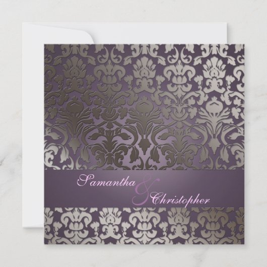 Invitation PixDezines flora damask/do-it-yourself arrière - p (Devant)