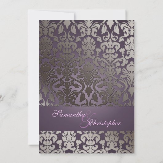 Invitation PixDezines flora damask/do-it-yourself couleur arr (Devant)