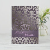 Invitation PixDezines flora damask/do-it-yourself couleur arr (Debout devant)