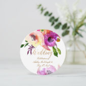 Invitation PixDezines Floral/Aquarelle/Rose (Debout devant)