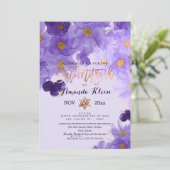Invitation PixDezines Floral Watercolor Bat mitzvah (Debout devant)