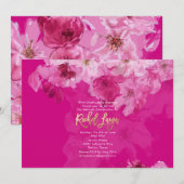 Invitation PixDezines Floral Watercolor Bat mitzvah (Devant / Derrière)