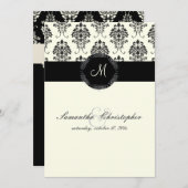 Invitation PixDezines Florentius Damask| DO-IT-YOURSELF coule (Devant / Derrière)