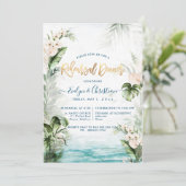 Invitation PixDezines Foliage de la jungle tropicale (Debout devant)