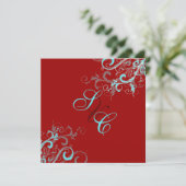 Invitation PixDezines frissons, Aqua + Rouge + Ecrue (Debout devant)