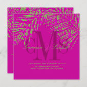 Invitation PixDezines frondes de palme/do-it-yourself couleur (Devant / Derrière)