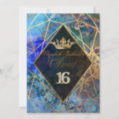 Invitation PixDezines Galaxie Abstraite/Sweet+16 (Devant)