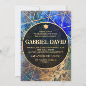 Invitation PixDezines Galaxy Abstrait Bar Mitzvah (Dos)