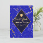 Invitation PixDezines Galaxy Abstrait Bar Mitzvah (Debout devant)