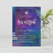 Invitation PixDezines Galaxy+Talitz Bar Mitzvah (Debout devant)