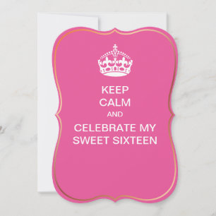 Invitation PixDezines gardez votre calme/Sweet 16