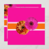 Invitation PixDezines Gerber, orage+passion couleurs roses/do (Devant / Derrière)