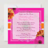 Invitation PixDezines Gerber, orage+passion couleurs roses/do (Dos)