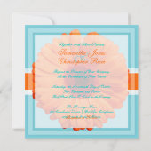 Invitation PixDezines Gerbera, couleurs arrière - plans orang (Dos)