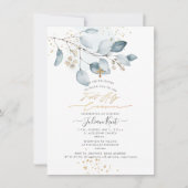 Invitation PixDezines gomme bleue Eucalyptus 1ère sainte comm