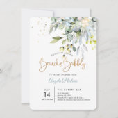 Invitation PixDezines gomme bleue Eucalyptus Brunch+Bubbly (Devant)