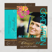 Invitation PixDezines, Graduation 2011, Couleur personnalisée (Devant / Derrière)