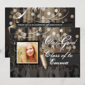 Invitation PixDezines Graduation/Dance Hall/cigare (Devant / Derrière)