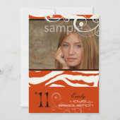 Invitation PixDezines Graduation, Zebra Print (Devant)