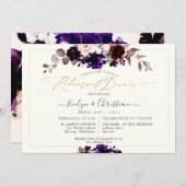 Invitation PixDezines H2 Automne Fleurs Dîner de répétition (Devant / Derrière)