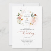 Invitation PixDezines H2 Automne Fleurs Jardin Boho Mariage I (Devant)