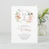 Invitation PixDezines H2 Automne Fleurs Jardin Boho Mariage I (Debout devant)