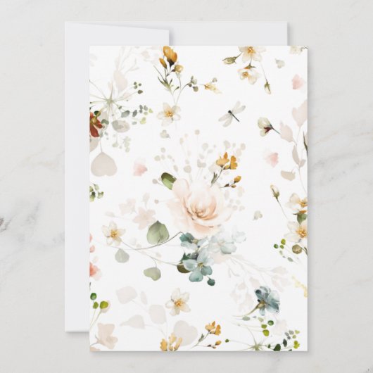 Invitation PixDezines H2 Automne Fleurs Jardin Boho Mariage I (Dos)