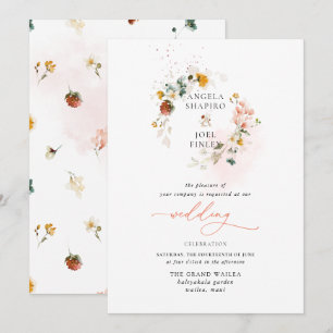 Invitation PixDezines H2 Automne Fleurs Jardin Boho Mariage I