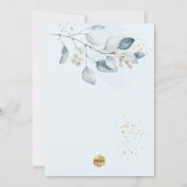 Invitation PixDezines H2 Baptême Eucalyptus Gommier Bleu (Dos)