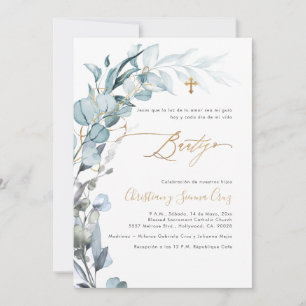 Invitation PixDezines H2 Bleu Poussiéreux Gum Eucalyptus Baut