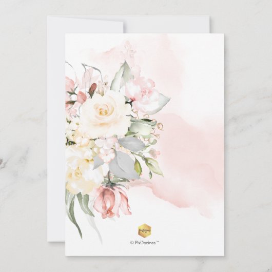 Invitation PixDezines H2 Blush Alabaster Rose Rehearsal (Dos)
