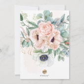 Invitation PixDezines H2 Blush Anémones Baptême (Dos)
