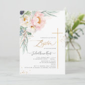 Invitation PixDezines H2 Blush Blanc+Blush Pivoines Baptême (Debout devant)