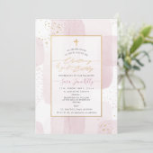 Invitation PixDezines H2 Blush Christening+2e Anniversaire (Debout devant)