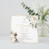 Invitation PixDezines H2 Blush Crème Roses Confirmation (Debout devant)