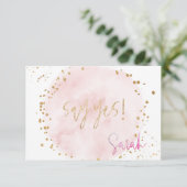 Invitation PixDezines H2 Blush Pink Cotton Candy Mitzvah RSVP (Debout devant)
